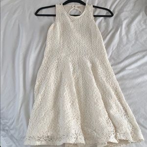 White A-line Sleeveless Dress